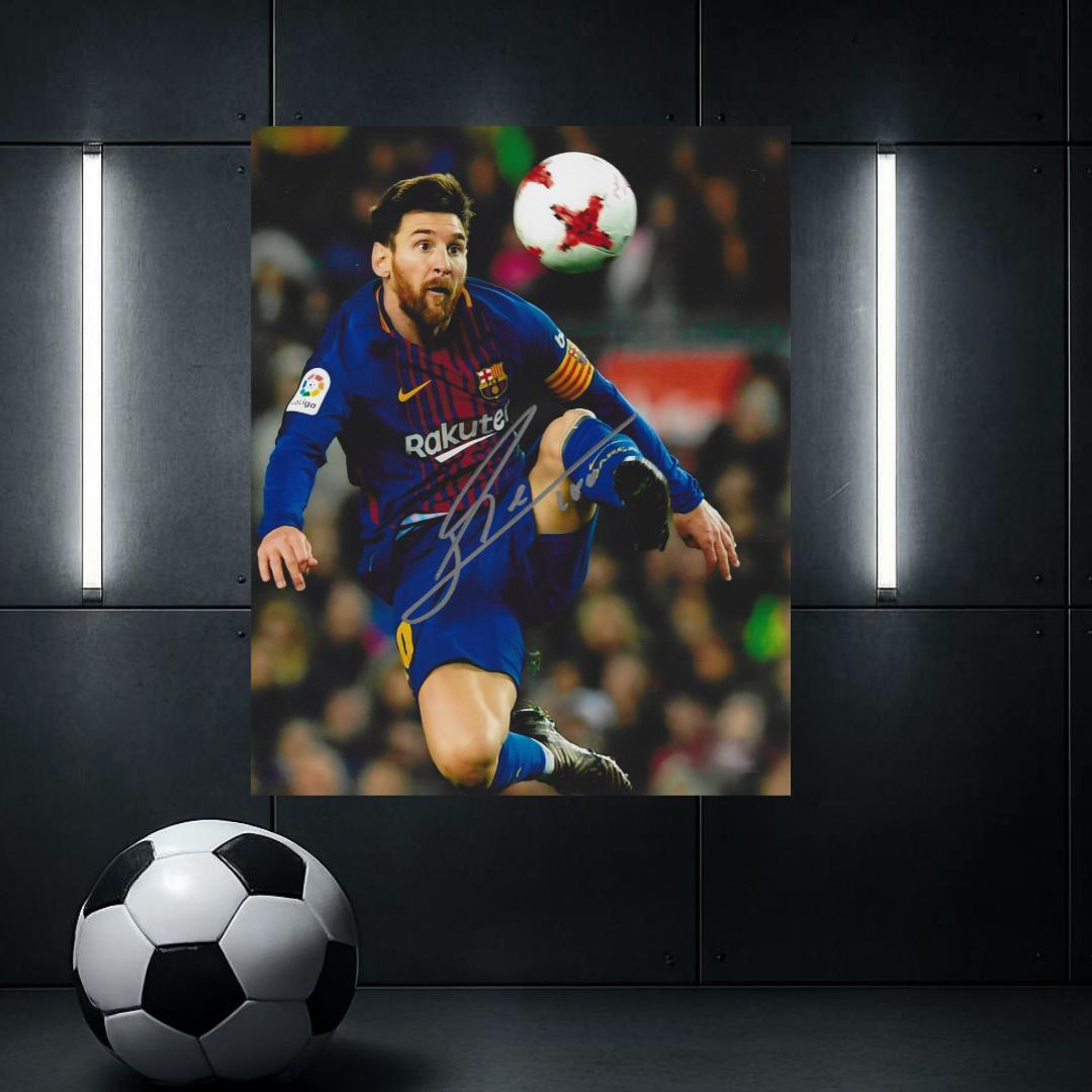 Lionel Messi Signed Photo Print Autograph Wall Art