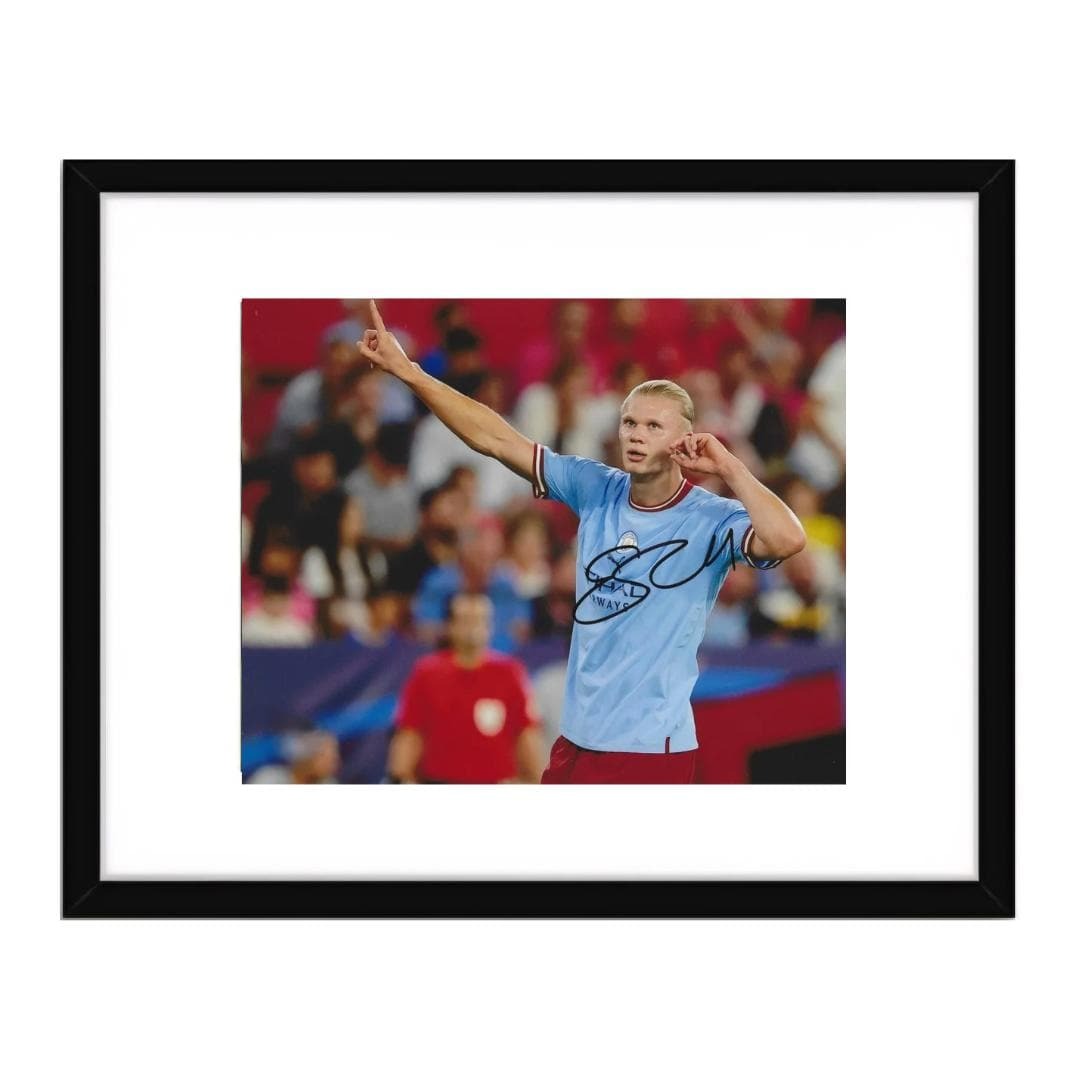 Erling Haaland 1 Signed Photo Print Autograph Wall Art