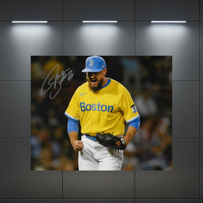 John Schreiber Boston Red Sox printed signature-style 8x10 photo art reprint, product image 1 of 3; not hand-autographed