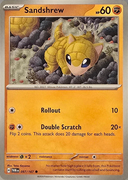 Sandshrew Pokémon card from Twilight Masquerade