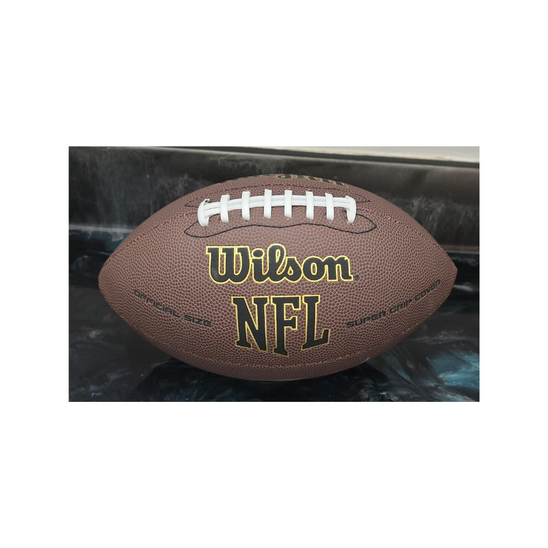 Ray Lewis Baltimore Ravens Autographed Wilson Football coa