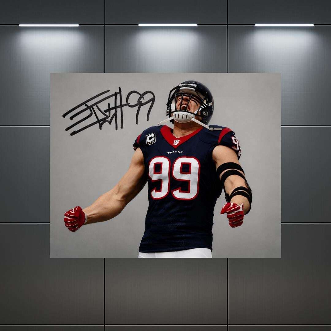 J.J. Watt Houston Texans Signed Photo Print Autograph Wall Art