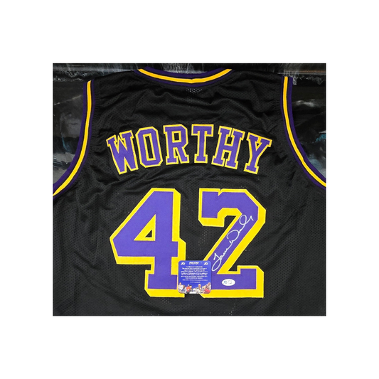 JAMES WORTHY SIGNED LA LAKERS #42 JERSEY WITH COA - Fan Freaks