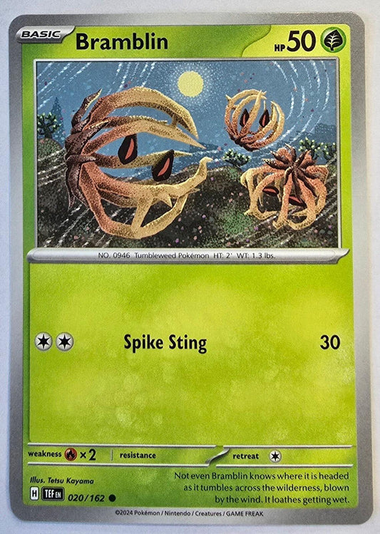 Bramblin Pokémon card from the Temporal Forces
