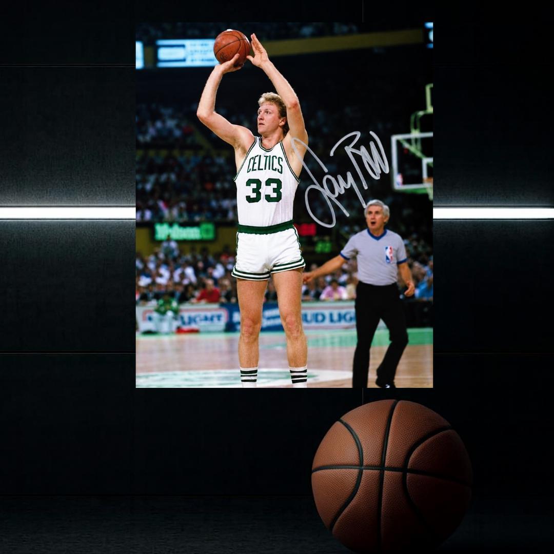 Larry Bird Boston Celtics Signed Photo Print Autograph Wall Art