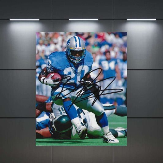 Barry Sanders Detroit Lions Signed Photo Reprint – 8x10 Art Print