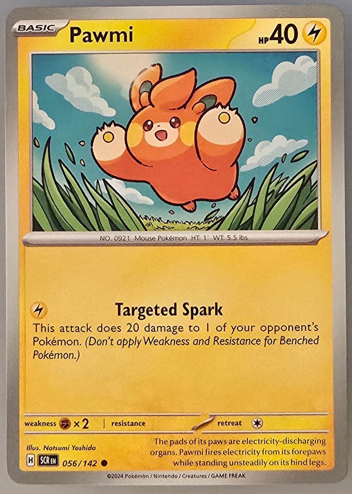 Pawmi (056/142) Pokémon card from Stellar Crown