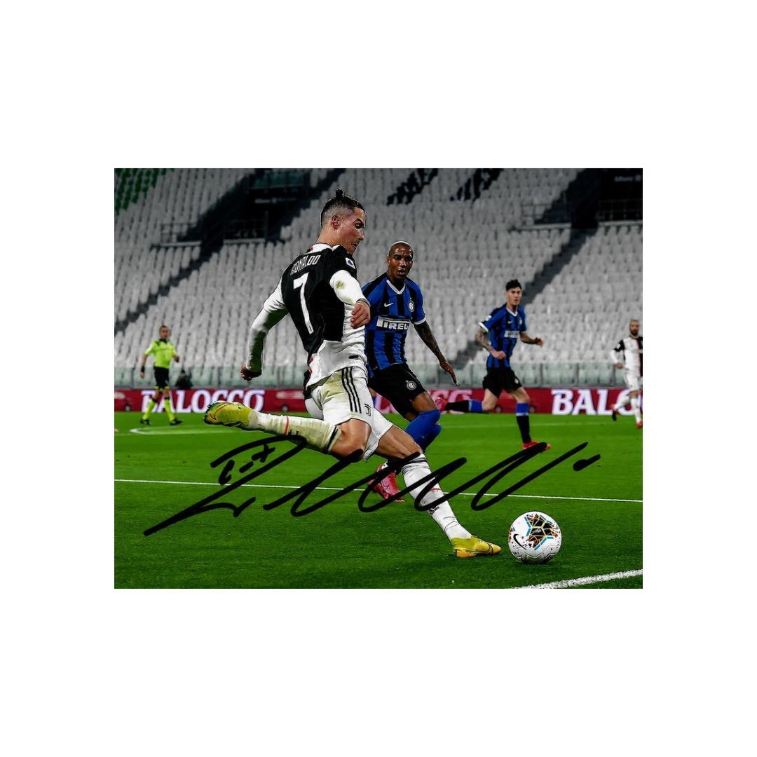 Cristiano Ronaldo Juventus FC 1 Signed Photo Print Autograph Wall Art