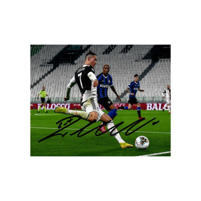 Cristiano Ronaldo Juventus FC printed signature-style 8x10 photo art reprint design 1, product image 2 of 3; not hand-autographed