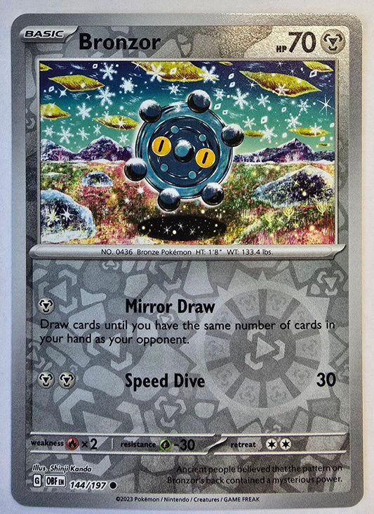 Bronzor #144/197 Scarlet & Violet: Obsidian Flames