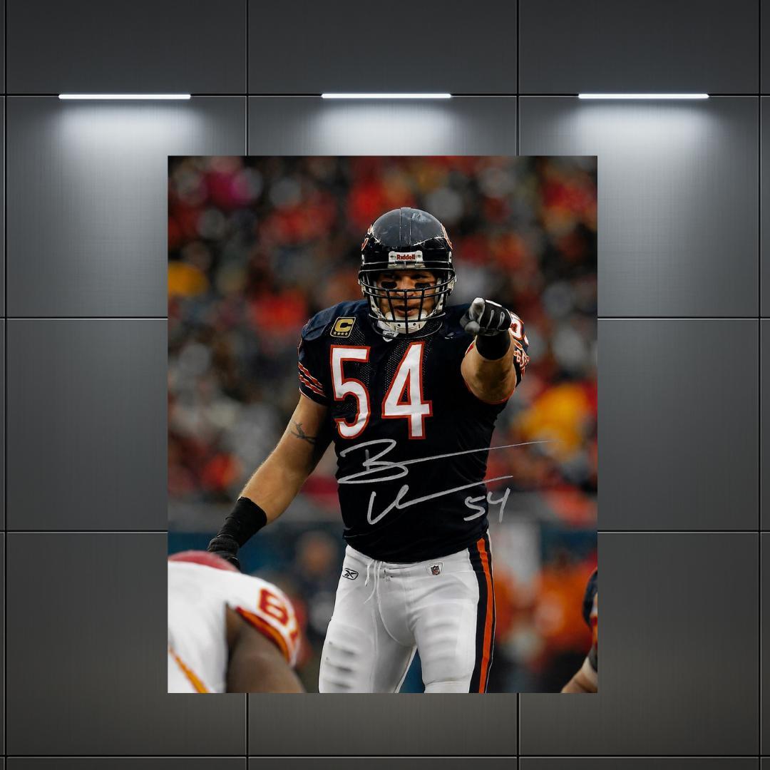 Brian Urlacher Chicago Bears Signed Photo Print Autograph Wall Art