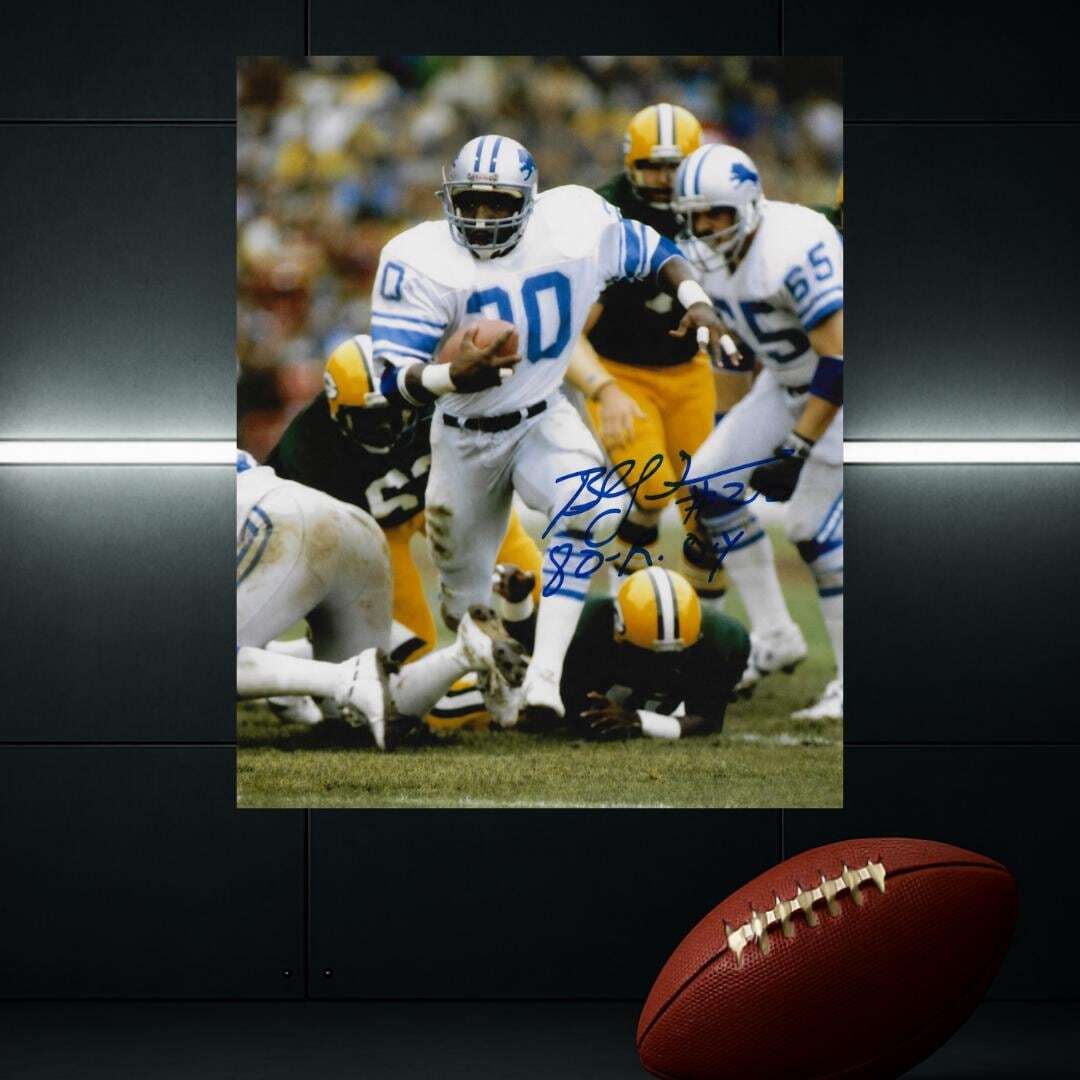Billy Sims Detroit Lions Signed Photo Print Autograph Wall Art