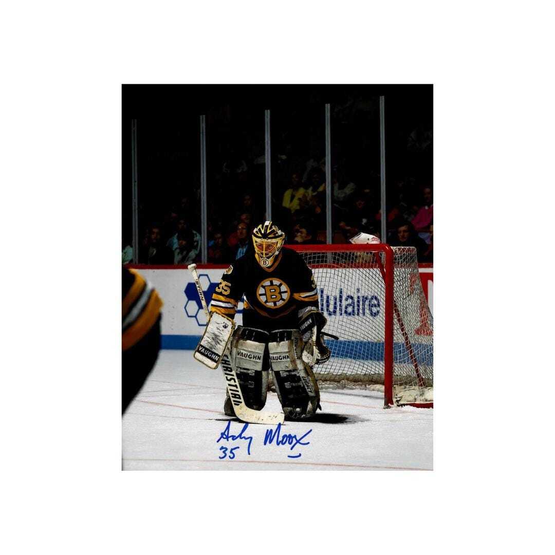 Andy Moog Boston Bruins Signed Photo Reprint – 8x10 Art Print