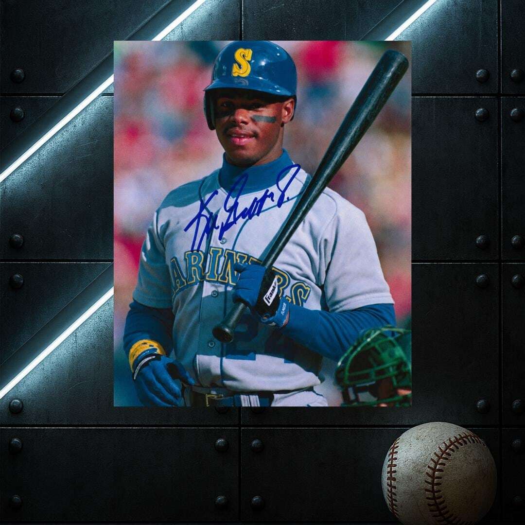 Ken Griffey Jr Seattle Mariners Signed Photo Print Autograph Wall Art
