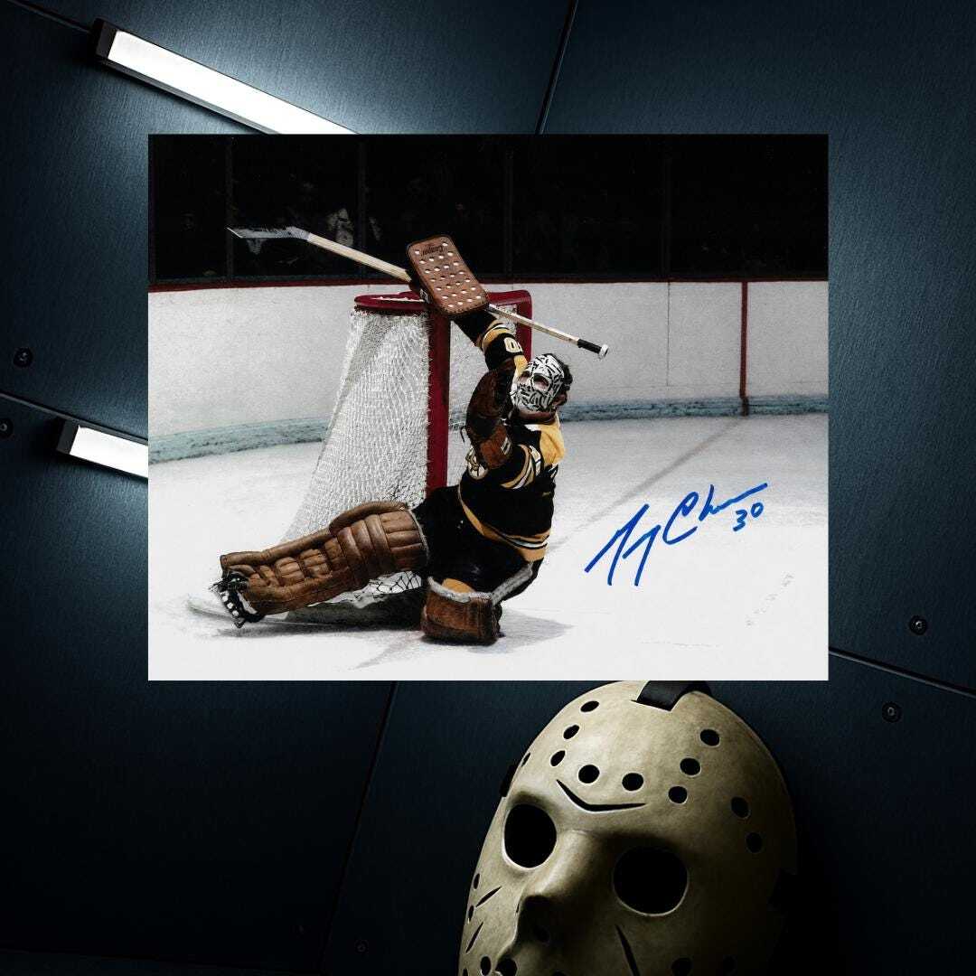 Gerry Cheevers Boston Bruins Signed Photo Reprint – 8x10 Art Print