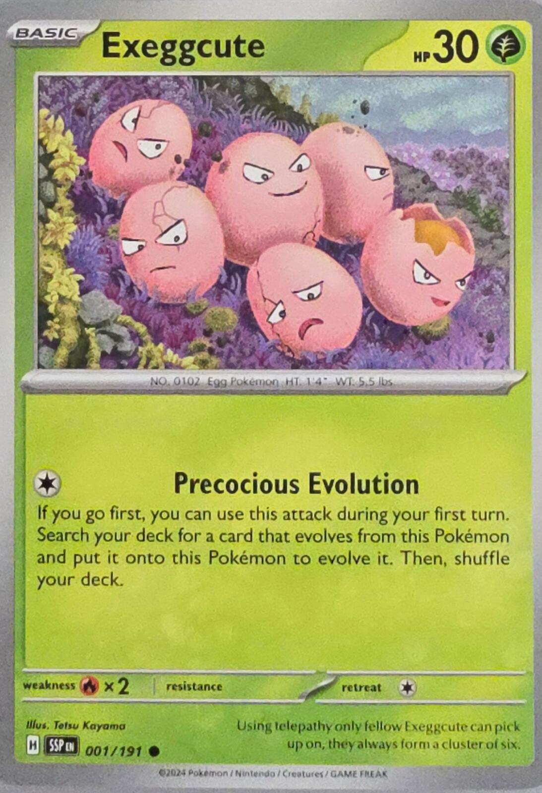 Exeggcute (001/191), Pokémon card from Surging Sparks