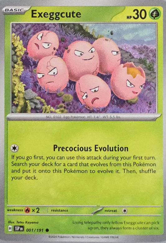 Exeggcute (001/191), Pokémon card from Surging Sparks