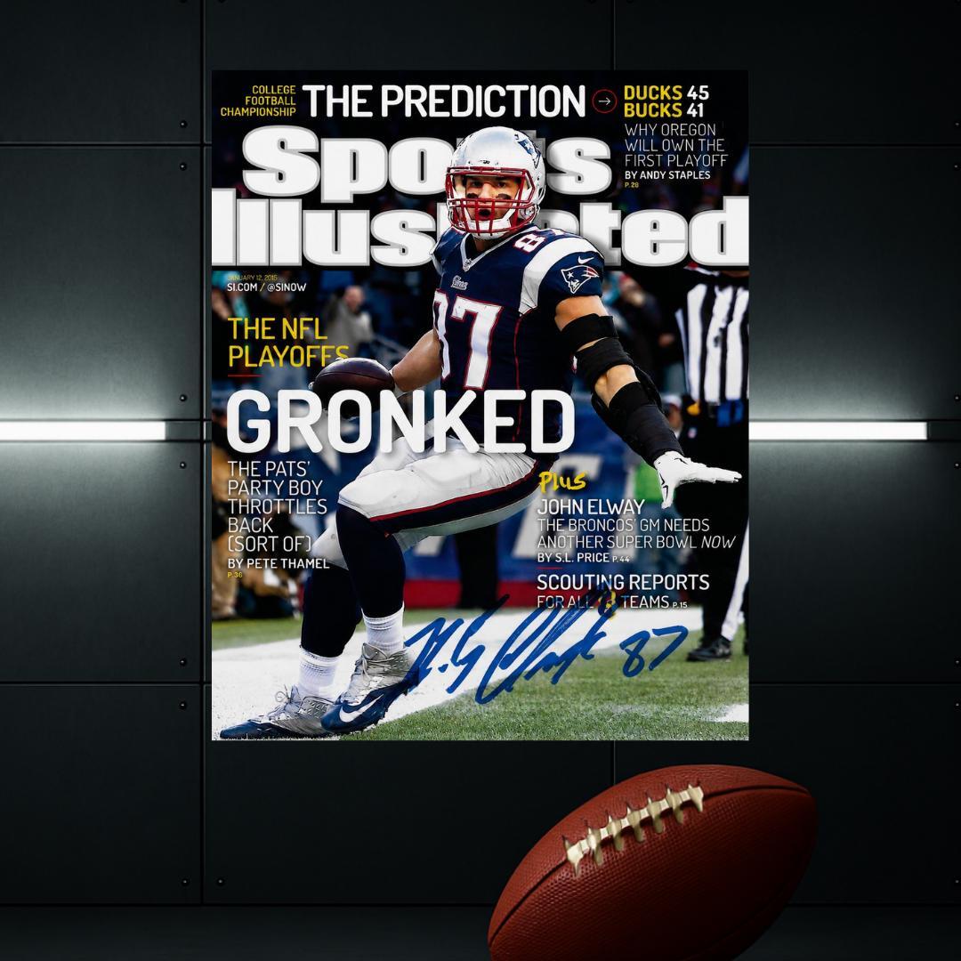 Rob Gronkowski New England Patriots Signed Photo Print Autograph Wall Art