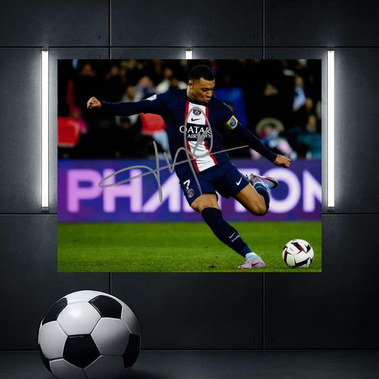 Kylian Mbappé Paris Saint-Germain 1 Signed Photo Print Autograph Wall Art