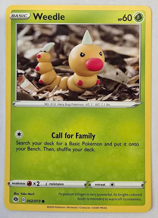 Weedle Pokémon card From Champion's Path