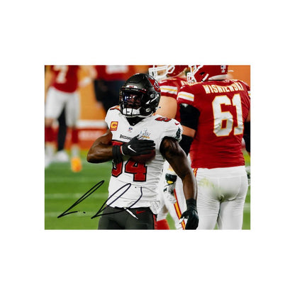 Lavonte David Tampa Bay Buccaneers printed signature-style 8x10 photo art reprint design 1, product image 2 of 3; not hand-autographed
