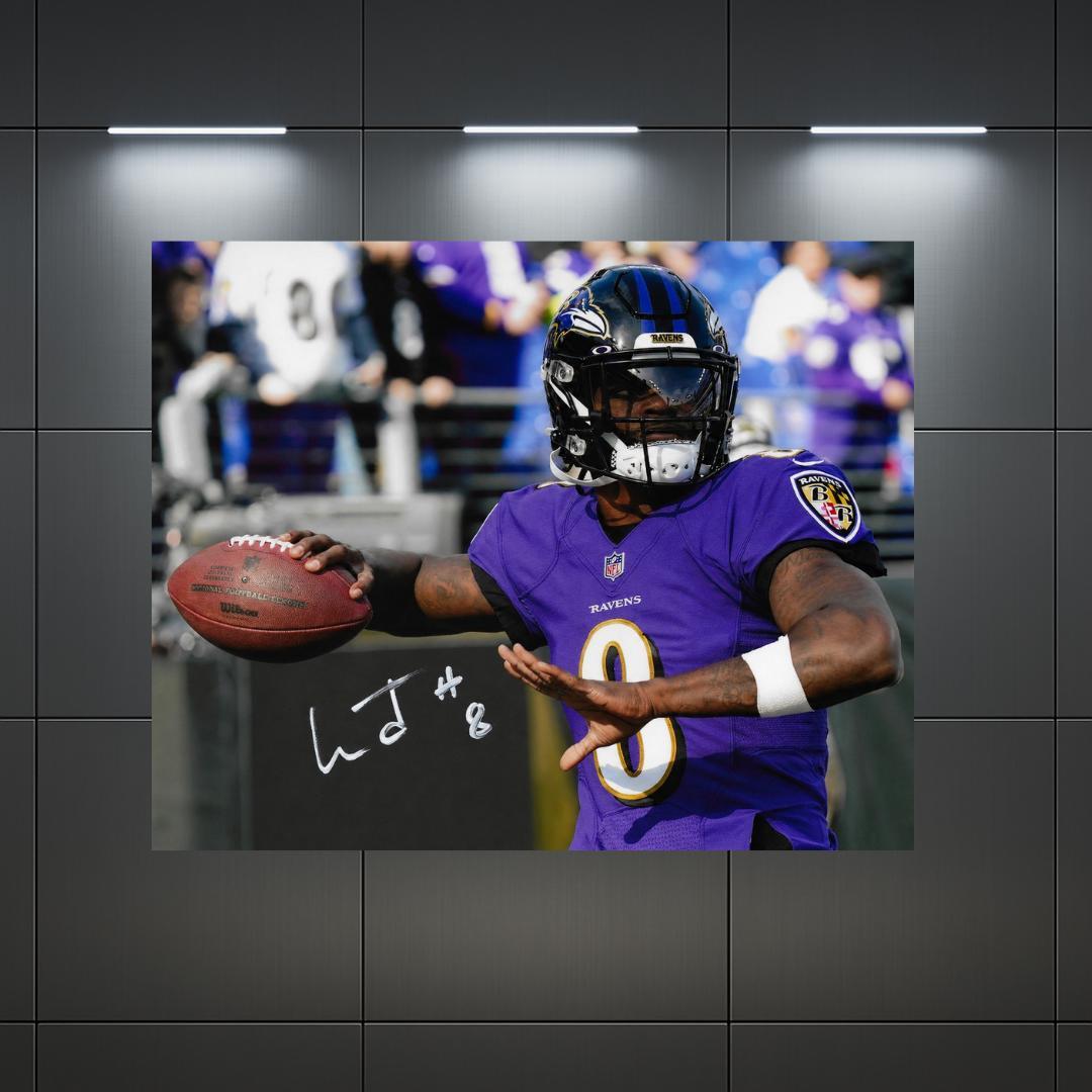 Lamar Jackson Baltimore Ravens Signed Photo Print Autograph Wall Art
