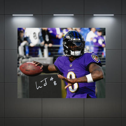 Lamar Jackson Baltimore Ravens signature-style photo reprint – 8x10 Art Print #2