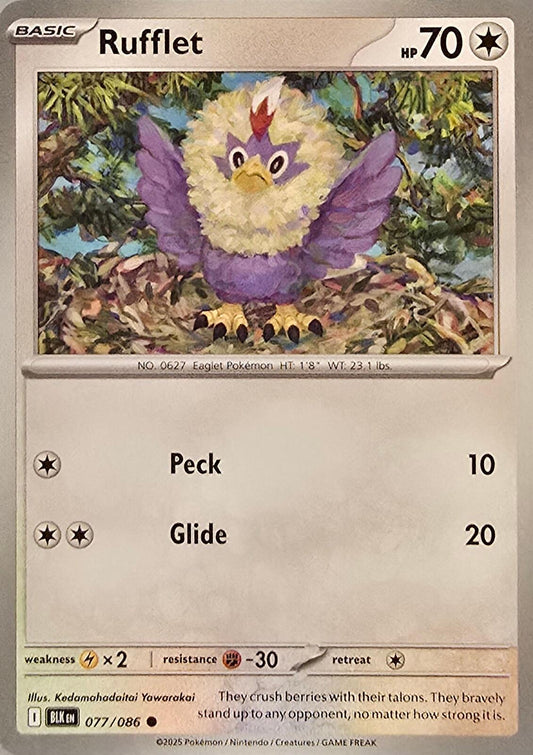Rufflet Pokémon card from the Scarlet & Violet: Black Bolt