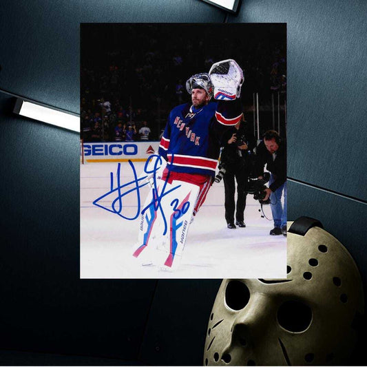 Henrik Lundqvist New York Rangers signature-style photo reprint – 8x10 Art Print