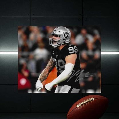 Maxx Crosby Las Vegas Raiders 8x10 signed-photo reprint art print, reproduction signature, image 1