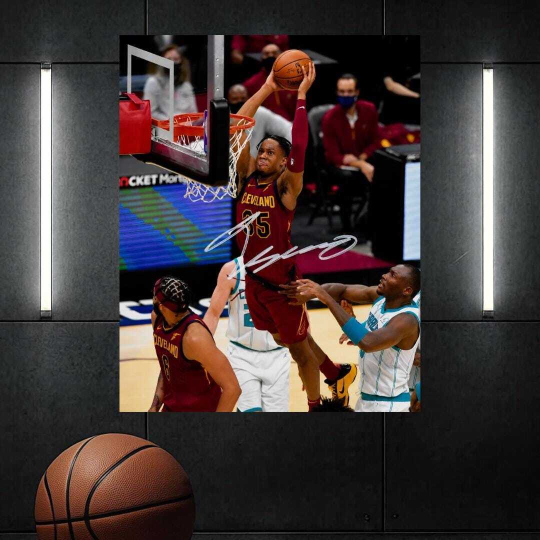 Isaac Okoro Cleveland Cavaliers Signed Photo Print Autograph Wall Art