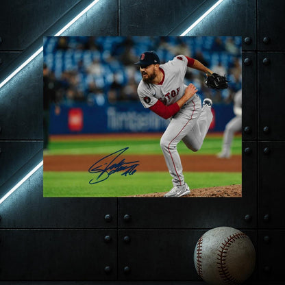John Schreiber Boston Red Sox printed signature-style 8x10 photo art reprint design 2, product image 1 of 3; not hand-autographed