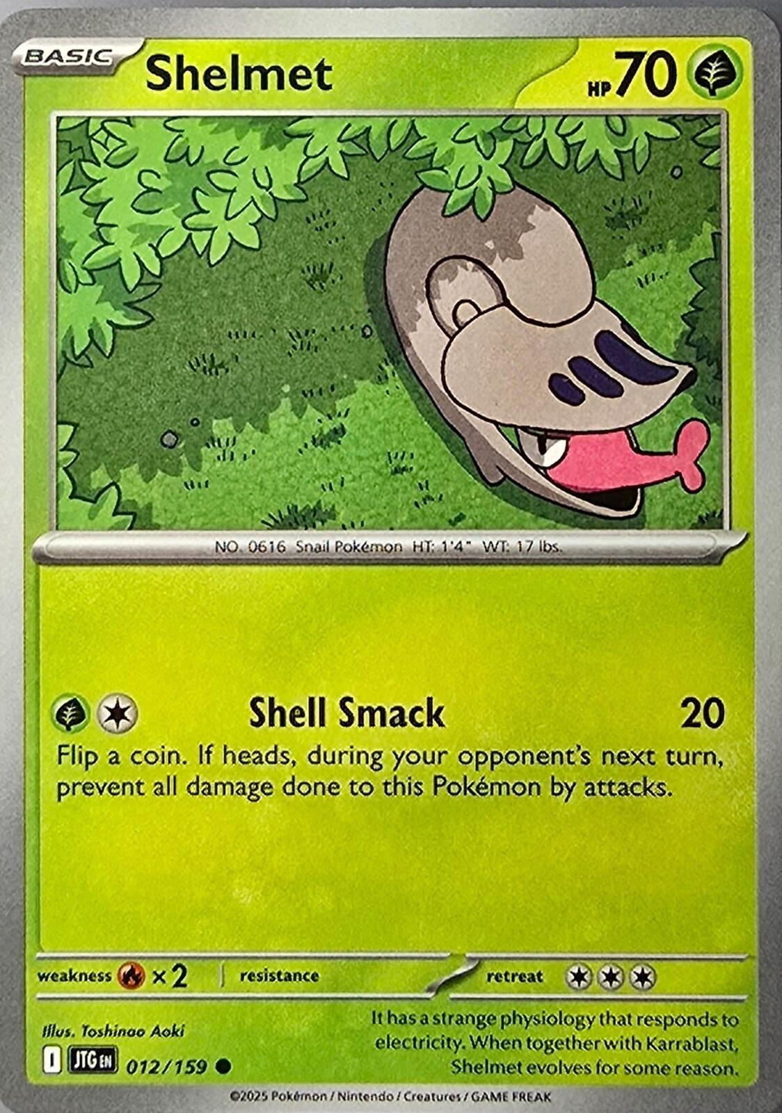 Pokémon Journey Together Shelmet card