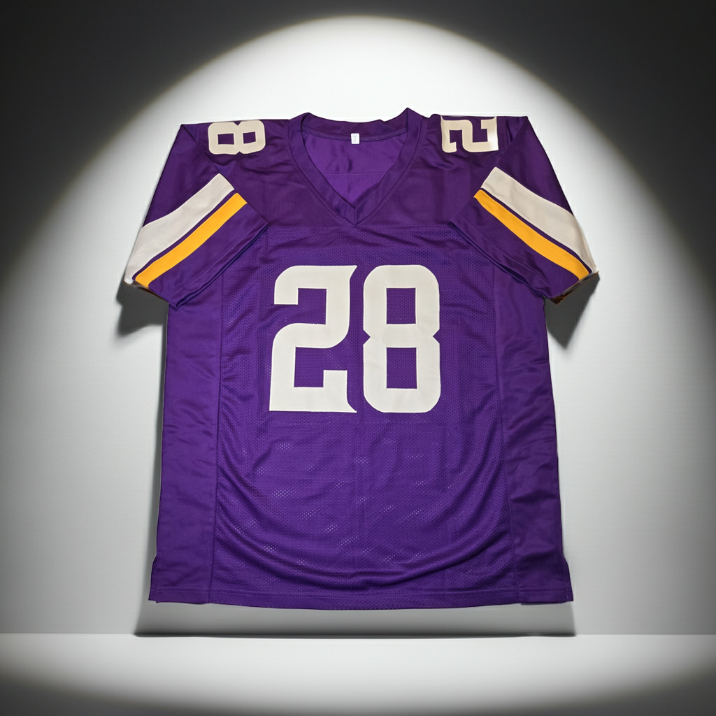 Adrian Peterson autographed football jersey COA (XL)