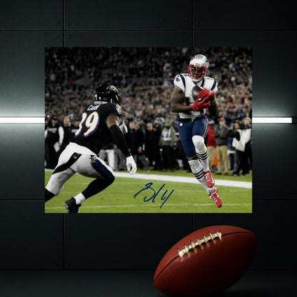 Mohammed Sanu Sr. New England Patriots printed signature-style 8x10 photo art reprint, product image 1 of 3; not hand-autographed
