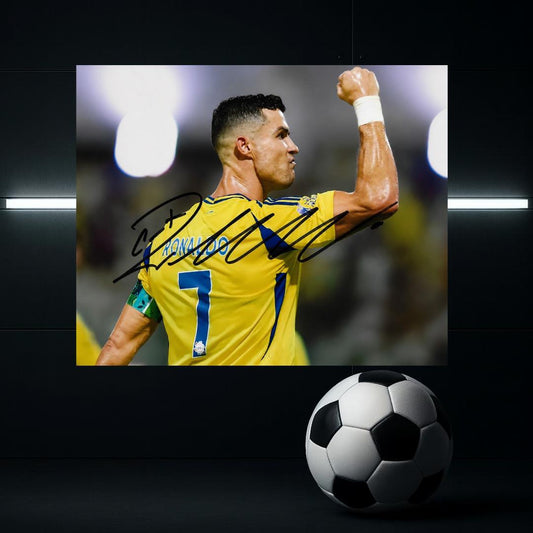 Cristiano Ronaldo Al Nassr FC 5 Signed Photo Print Autograph Wall Art
