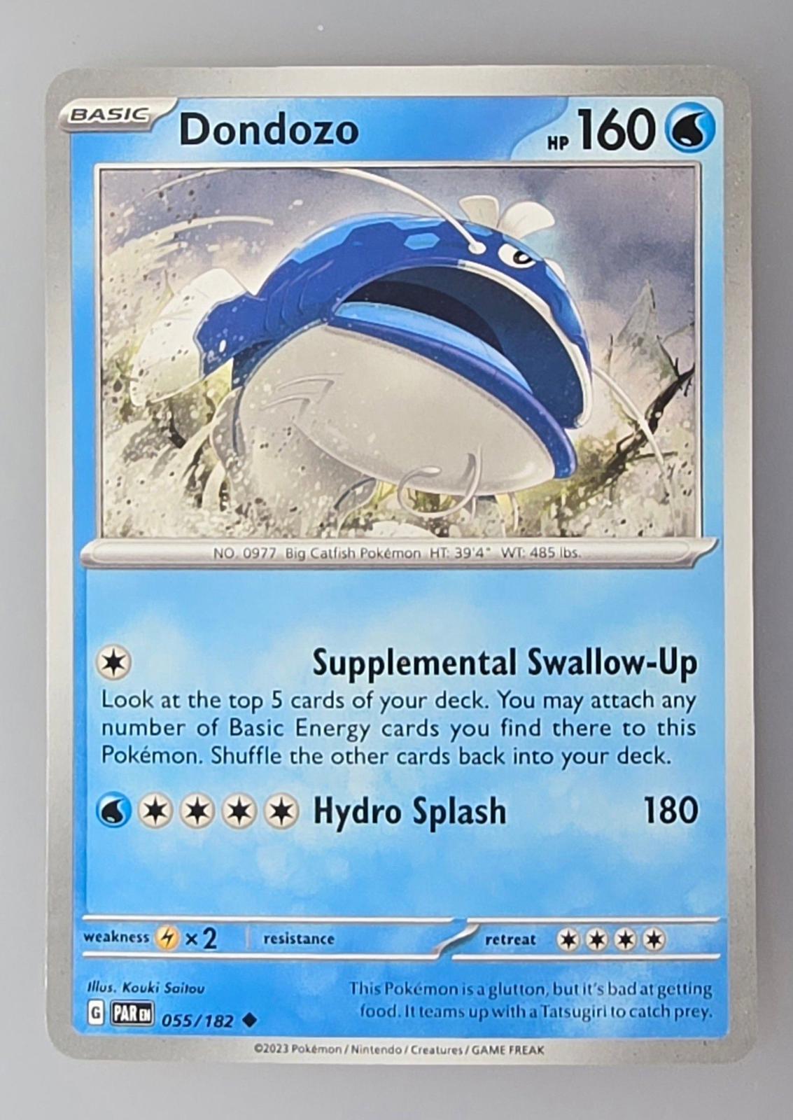 Dondozo Pokémon card from the Paradox Rift expansion