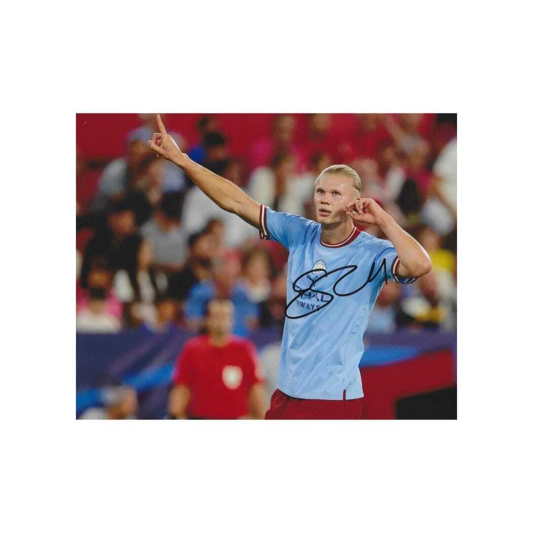 Erling Haaland 1 Signed Photo Print Autograph Wall Art