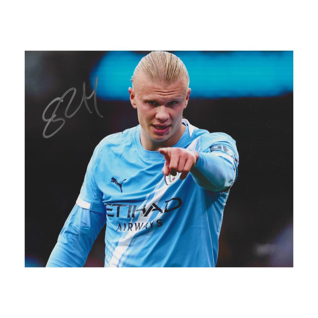 Erling Haaland 2 Signed Photo Print Autograph Wall Art