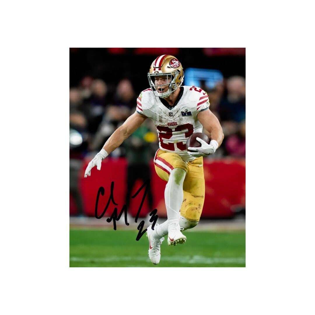 Christian McCaffery SF 49ers Signed Photo Print Autograph Wall Art #3
