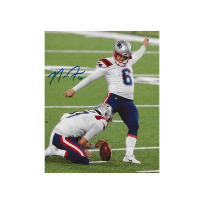 Nick Folk New England Patriots printed signature-style 8x10 photo art reprint design 1, product image 2 of 3; not hand-autographed