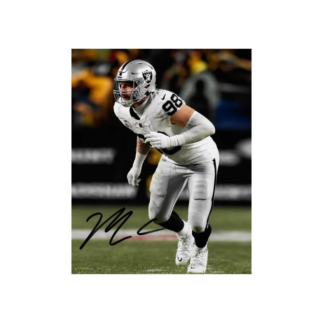 Maxx Crosby Las Vegas Raiders Signed Photo Print Autograph Wall Art