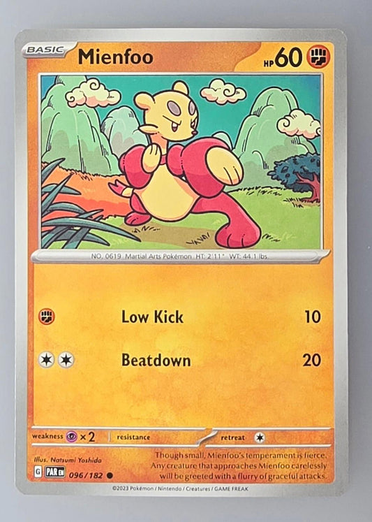 Mienfoo, number 096/182 Scarlet & Violet Paradox Rift