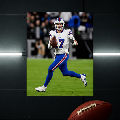 Josh Allen Buffalo Bills printed signature-style 8x10 photo art reprint design 1, product image 3 of 3; not hand-autographed