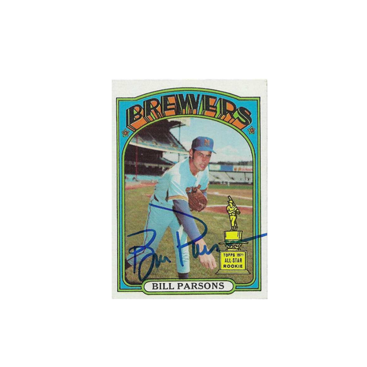 1972 TOPPS BILL PARSONS ROOKIE #281 SIGNED AUTO CARD - Fan Freaks