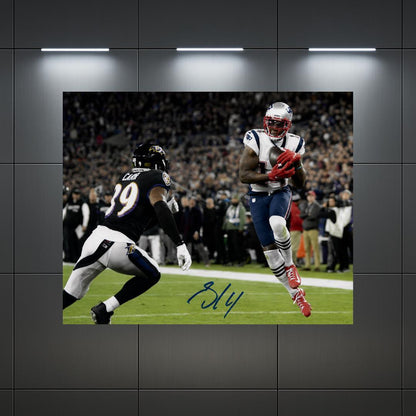 Mohammed Sanu Sr. New England Patriots printed signature-style 8x10 photo art reprint, product image 3 of 3; not hand-autographed