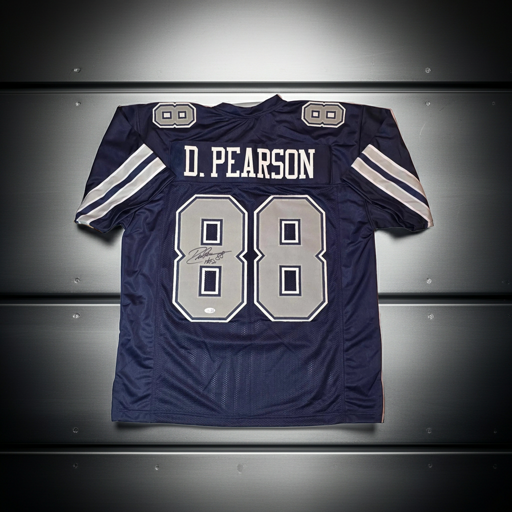 Drew Pearson Dallas Cowboys Autographed Custom Football Jersey JSA Hologram (XL)