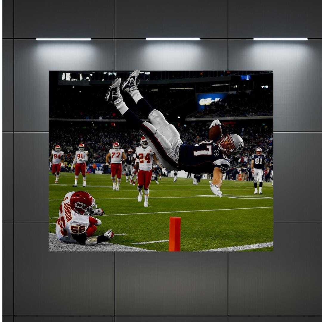 Rob Gronkowski New England Patriots Signed Photo Print Autograph Wall Art
