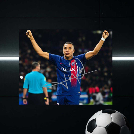 Kylian Mbappé Paris Saint-Germain signature-style photo reprint – 8x10 Art Print #3