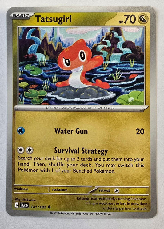 uncommon Tatsugiri card (number 141/182) from Paradox Rift